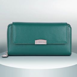 Women Casual Green Artificial Leather Wallet-image-2