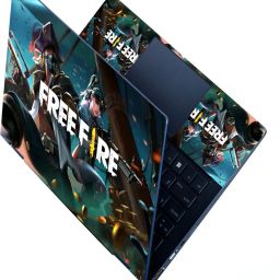 FineArts HD Printed Full Panel Laptop Skin Sticker Vinyl Fits Size Upto 15.6 inches No Residue, Bubble Free - Free Fire Characters Centre Logo Vinyl Laptop Skin Compatible for 15.6 inch-image-56