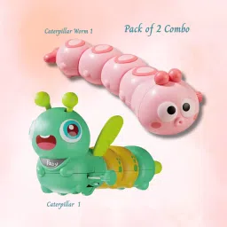 Combo of Wind-Up Toys Caterpillar & Worm Toy for Kids Color May Vary Rattle-image-66