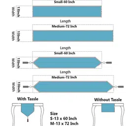 STITCHNEST White & Green Printed Pure Cotton Rectangular Table Runner image 2