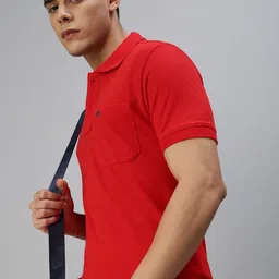 ONN Men Red Solid Polo Collar T-shirt-image-23