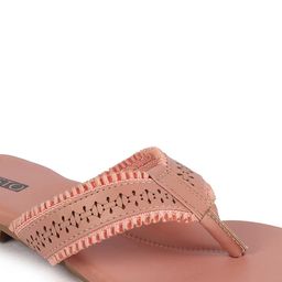 FAUSTO Laser Cuts Open Toe Flats image 2