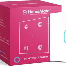 HomeMate NON Smart Touch Switch Bell - White | Elegant Design | Easy Installation-4