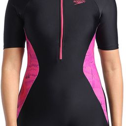 speedo Essential Panel Kneesuit - Endurance 10 Printed Women Black Swimsuit-picture-19
