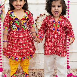 BownBee Boys Ethnic Motifs Printed Regular Thread Work Pure Cotton Kurta with Pyjamas image 2
