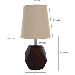 Pinecraft INTERNATIONAL Brown & Grey Table Lamp with Shade image 2