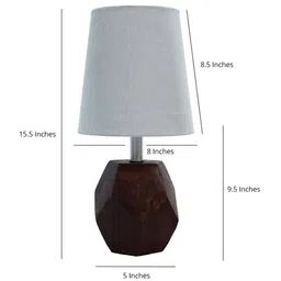 Pinecraft INTERNATIONAL Brown & Grey Table Lamp with Shade image 2