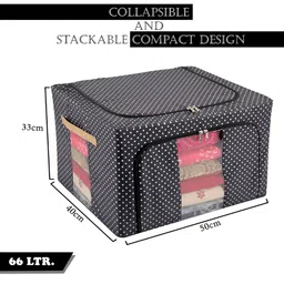 Kuber Industries Blue & Black 2 Pieces Printed Regular Drawer Organiser image 2