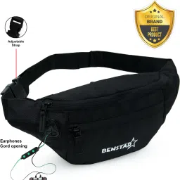 Benstar Waist Bag Elegant Style Travel Pouch Passport Holder with Adjustable Strap belt bag Strap Bumbags Travel Waist Pack Hiking Outdoor Fanny Packs Sport Holiday Large Pockets Waistpack for Men or Women Handy Hiking Zip Pouch Document Money Phone Belt Sport Bag Waist Bag Elegant Style Travel Pouch Passport Holder with Adjustable Strap belt bag Strap Bumbags Travel Waist Pack Hiking Outdoor Fanny Packs Sport Holiday Large Pockets Waistpack for Men or Women Handy Hiking Zip Pouch Document Money Phone Belt Sport Bag (Black) Waist Bag Waist Bag-24
