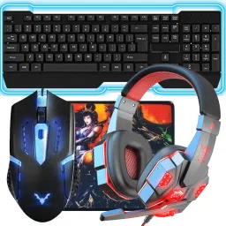 ENTWINO Gaming Accessory Kit, Gaming Mouse, Keyboard, Headphones, Mousepad Gaming Accessory Kit-12