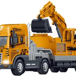 Excavator Toy Truck Toys Diecast Truck for Kids with Friction, Lights and Sounds-38