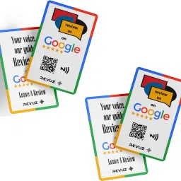 Google Review Card: NFC & QR, instant link activation, tap or scan for access Business Card-0