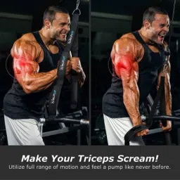 leosportz Tricep Rope - New Attachment - Two Lengths in One Triceps Bar image 4
