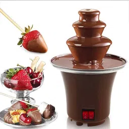 3-Layer Mini Electirc Chocolate Fondue Fountain Machine Chocolate Fountain Maker-image-46