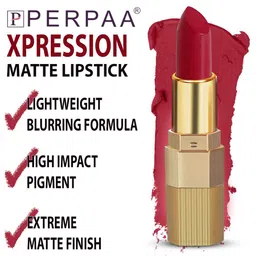 PERPAA Set of 2 Xpression Weightless Matte Long-Lasting Waterproof Lipsticks 3.5 g Each - Rust Brown 301 - Apple Red 303 image 4