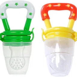 Silicone Food & Fruit Pacifier/Nibbler/Teether/Soother for Babies/Kids/Children with Extra Nipple (Pacifier - 'Green'' & 'Yellow') (Pack of 2)- Silicone-picture-19