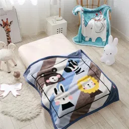 Cartoon Single Mink Blanket for Mild Winter-image-62