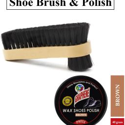 BARBYAM 1 x Leather Shoe Brown Polish Cream & 1 x Double Sided Brush for Shoes Cleaning Leather Shoe Cream-image-13