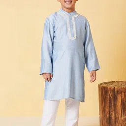 Stylo Bug Boys Regular Mirror Work Kurta With Pyjamas image 2
