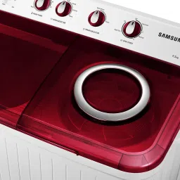 samsung 9.5 kg Semi Automatic Top Load Red, White image 2