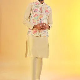 KISAH Floral Printed Nehru Jacket image 3