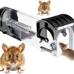 Rat Trap Cage 32 cm Humane Mouse Trap Catcher No Kill Reusable Live Trap-28