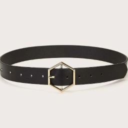 Women Party Black Artificial Leather Belt-image-112