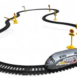 Speed Bullet Train Toy Set for Kids- Large Track (370 cm)-19