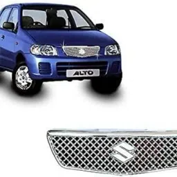 Chrome Front Grill Cover Garnish Trim for Maruti Alto Old (Type 1 Model) STD. Chrome Maruti Alto Side Garnish-image-27