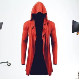 Men Longline Full Sleeve Black Shrug-image-36