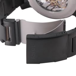 Fossil Men Charcoal Skeleton Dial & Black Bracelet Style Straps Analogue Watch BQ2271 image 3