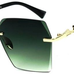the magnifique Gradient, UV Protection, Mirrored Rectangular Sunglasses (Free Size) image 3