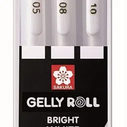 Gelly Roll Pen White Assorted Sizes Fine/Medium/Bold Nib-image-2