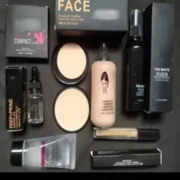 MAKEUP KIT OF fixer primer foundation compact concealer & serum-18