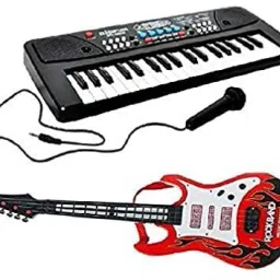 Combo Of Piano With Mic and Musical Guitar with Colorfull Light-27