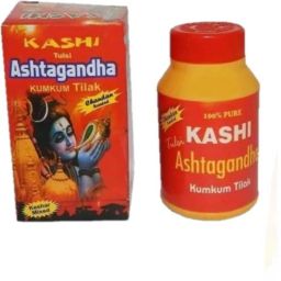 Kashi Tulsi Ashtagandha Kumkum Tika Pure Chandan Powder 125 gram Pack of 1-image-89