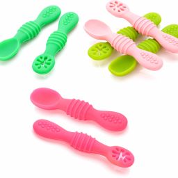 Silicone Baby Spoons, Baby Traning Spoon for Infant Boys & Girls (Pack of 8)- Silicon-13
