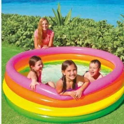 Kids Swimming Pool Sunset Glow Pool Inflatable Pool With Free Pump(Multicolor) Inflatable Swimming Pool-4