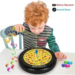 Tyre Rotating Big Musical Fishing & Catching The Fish play Game Pack Of 1 )-image-4