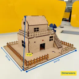 ansoz DIY Temperature-Controlled House Model Kit with Automatic Fan and LED image 3