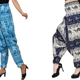 narnari Printed Rayon Women Harem Pants-picture-9