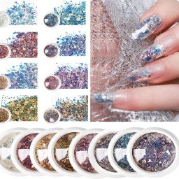 8Pcs Nail Glitter Sequins Chrome Powder and mylar-image-41