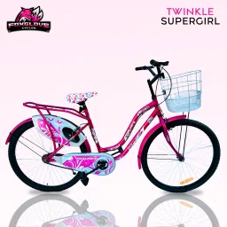 Twinkle 26T IBC PINK with Basket for Height from 4Ft and Above 85% Fitted 26 T (inch) Road Cycle-picture-26
