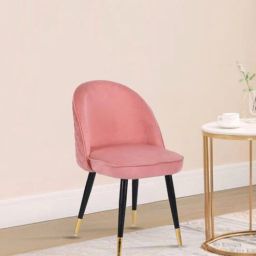 casacraft from pepperfry Iris Fabric Dining Chair In Pink Colour-picture-21
