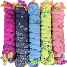 Cotton Blend Solid Multicolor Women Dupatta-image-29