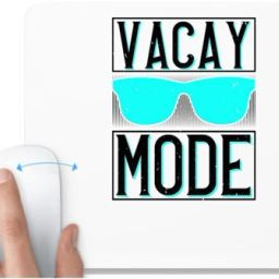 UDNAG White Mousepad 'Girls trip | vacay mode' for Computer / PC / Laptop [230 x 200 x 5mm] Non Slip Base Mousepad-image-66