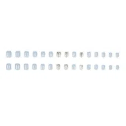 LICK Set Of 30 Reusable Artificial Press On Nails - Transparent With Blue image 4