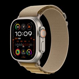 Apple Watch Ultra 2 GPS+Cellular with Tan Alpine Loop - S (49mm Retina LTPO2 OLED Display, Natural Titanium Case)-picture-16