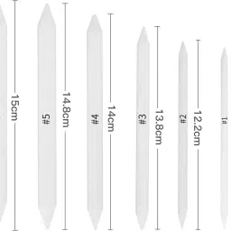 definite Art FABER CASTELL Drawing Graded Pencils - 2B, 3B, 4B, 5B, 6B and 8B (Pack of 6) + Blending/Smudging Stumps Set of 6 (Size 1 to 6); Pre-Sharpened Pencil image 2