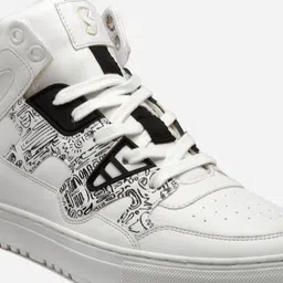 Solethreads Men DOODLE High-Top Printed Memory Foam Insole Anti-Skid Sole Sneakers image 2